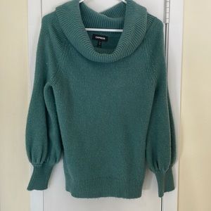 Pretty sage green cowl neck sweater by Express, size small